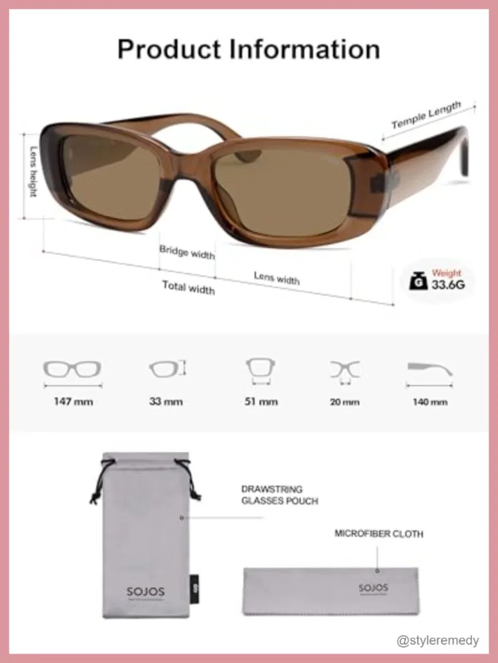 Retro Rectangle Polarized Sunglasses UV400 Protection